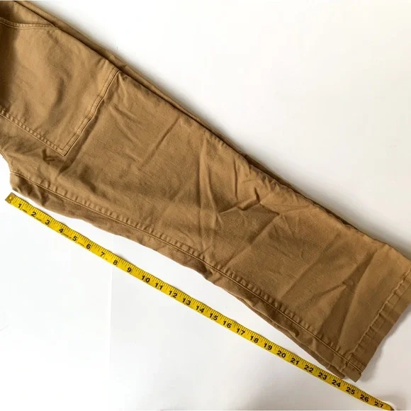 JOIE Woman Mason Cropped Cotton-blend Twill Straight-leg Pants Camel - Picture 6 of 9